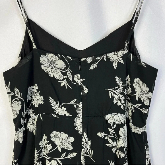 J. Crew Black & White Daisy Floral Tiered Maxi Dress 8 - Picture 7 of 8